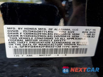 Zdjęcie 14 z 14 samochodu: 2015 ACURA MDX TECHNOLOGY VIN:5FRYD4H42FB032138 - miniatura