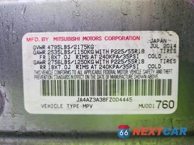 Zdjęcie 13 z 13 samochodu: 2015 MITSUBISHI OUTLANDER SE VIN:JA4AZ3A38FZ004445 - miniatura