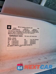 Zdjęcie 13 z 13 samochodu: 2006 CHEVROLET EXPRESS G3500 VIN:1GAHG35U261198233 - miniatura