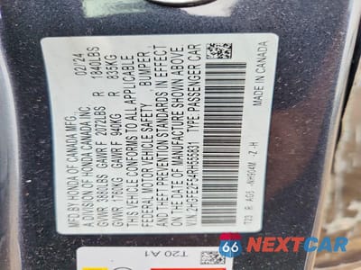 Zdjęcie 13 z 13 samochodu: 2024 HONDA CIVIC SPORT VIN:2HGFE2F54RH555831 - miniatura