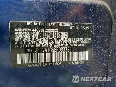 Zdjęcie 12 z 12 samochodu: 2015 SUBARU WRX LIMITED VIN:JF1VA1G68F9833235 - miniatura