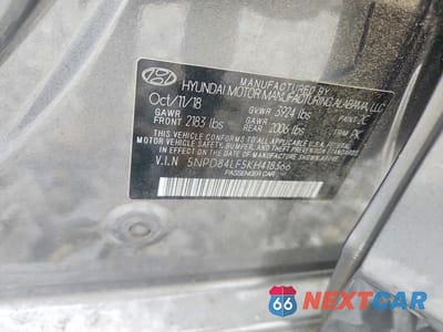Zdjęcie 12 z 12 samochodu: 2019 HYUNDAI ELANTRA SEL VIN:5NPD84LF5KH418366 - miniatura