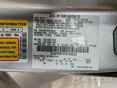 Zdjęcie 13 z 13 samochodu: 2015 FORD FUSION SE VIN:3FA6P0H7XFR130633 - miniatura