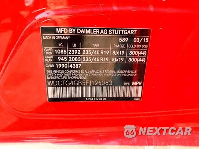 Zdjęcie 12 z 12 samochodu: 2015 MERCEDES-BENZ GLA 250 4MATIC VIN:WDCTG4GB5FJ126083 - miniatura