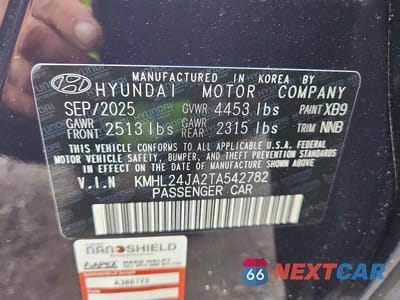Zdjęcie 12 z 12 samochodu: 2026 HYUNDAI SONATA SE VIN:KMHL24JA2TA542782 - miniatura