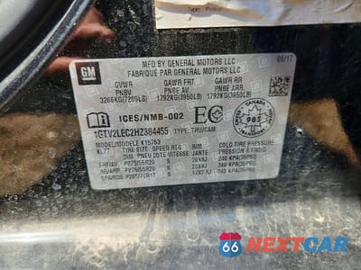 Zdjęcie 12 z 12 samochodu: 2017 GMC SIERRA K1500 VIN:1GTV2LEC2HZ384455 - miniatura
