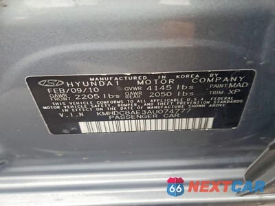 Zdjęcie 13 z 13 samochodu: 2010 HYUNDAI ELANTRA TOURING GLS VIN:KMHDC8AE3AU074777 - miniatura