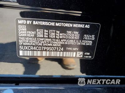 Zdjęcie 13 z 13 samochodu: 2023 BMW X5 SDRIVE 40I VIN:5UXCR4C07P9S07124 - miniatura