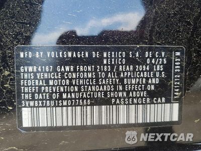 Zdjęcie 12 z 12 samochodu: 2025 VOLKSWAGEN JETTA SPORT VIN:3VWBX7BU1SM077566 - miniatura