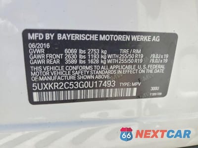Zdjęcie 13 z 13 samochodu: 2016 BMW X5 SDRIVE35I VIN:5UXKR2C53G0U17493 - miniatura
