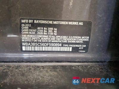 Zdjęcie 12 z 12 samochodu: 2013 BMW 328 XI SULEV VIN:WBA3B5C56DF590894 - miniatura