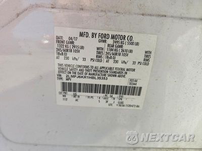 Zdjęcie 13 z 13 samochodu: 2017 LINCOLN MKX SELECT VIN:2LMPJ6KR1HBL35353 - miniatura