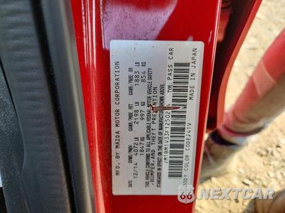 Zdjęcie 12 z 12 samochodu: 2015 MAZDA 3 TOURING VIN:JM1BM1V33F1250244 - miniatura