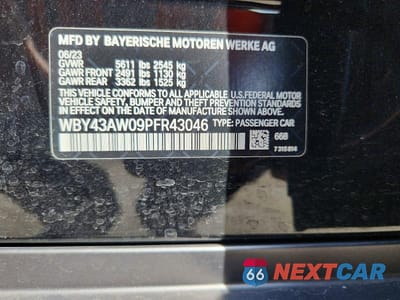 Zdjęcie 13 z 13 samochodu: 2023 BMW I4 EDRIVE 35 VIN:WBY43AW09PFR43046 - miniatura