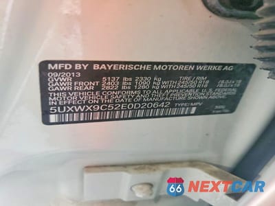Zdjęcie 13 z 13 samochodu: 2014 BMW X3 XDRIVE28I VIN:5UXWX9C52E0D20642 - miniatura