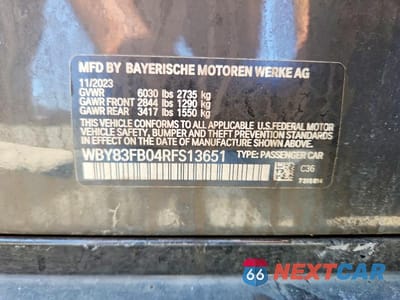Zdjęcie 12 z 12 samochodu: 2024 BMW I4 XDRIVE 40 VIN:WBY83FB04RFS13651 - miniatura