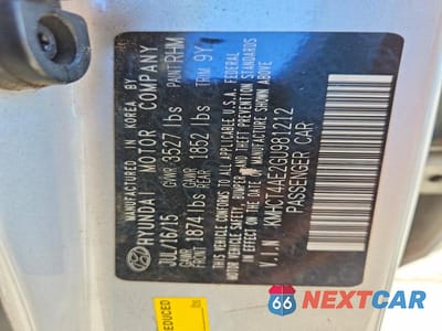 Zdjęcie 12 z 12 samochodu: 2016 HYUNDAI ACCENT SE VIN:KMHCT4AE2GU981212 - miniatura