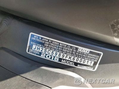 Zdjęcie 9 z 9 samochodu: 2015 HONDA CBR1000 RA VIN:JH2SC5989FK600011 - miniatura
