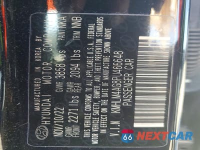 Zdjęcie 12 z 12 samochodu: 2023 HYUNDAI ELANTRA SEL VIN:KMHLM4AG8PU466648 - miniatura