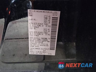 Zdjęcie 12 z 12 samochodu: 2013 INFINITI JX35 BASE VIN:5N1AL0MM6DC327317 - miniatura