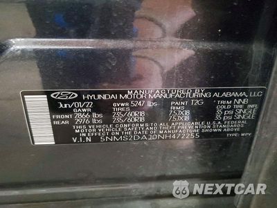 Zdjęcie 14 z 14 samochodu: 2022 HYUNDAI SANTA FE SEL VIN:5NMS2DAJ0NH472255 - miniatura