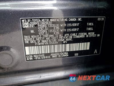 Zdjęcie 13 z 13 samochodu: 2020 TOYOTA RAV4 XLE VIN:2T3W1RFV9LC058284 - miniatura