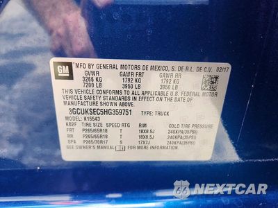 Zdjęcie 12 z 12 samochodu: 2017 CHEVROLET SILVERADO K1500 LTZ VIN:3GCUKSEC5HG359751 - miniatura