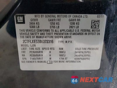 Zdjęcie 13 z 13 samochodu: 2011 GMC TERRAIN SLT VIN:2CTFLXE53B6372316 - miniatura
