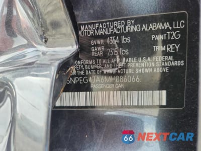 Zdjęcie 12 z 12 samochodu: 2021 HYUNDAI SONATA VIN:5NPEG4JA6MH086066 - miniatura