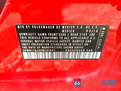 Zdjęcie 12 z 12 samochodu: 2014 VOLKSWAGEN JETTA SE VIN:3VWD17AJ4EM283647 - miniatura