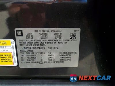 Zdjęcie 13 z 13 samochodu: 2017 GMC ACADIA LIMITED SLT-2 VIN:1GKKVSKD5HJ289621 - miniatura