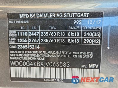 Zdjęcie 13 z 13 samochodu: 2018 MERCEDES-BENZ GLC 300 4MATIC VIN:WDC0G4KBXJV065583 - miniatura