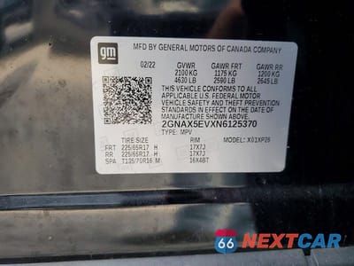 Zdjęcie 14 z 14 samochodu: 2022 CHEVROLET EQUINOX LS VIN:2GNAX5EVXN6125370 - miniatura