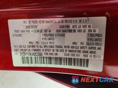 Zdjęcie 12 z 12 samochodu: 2018 MAZDA 3 TOURING VIN:3MZBN1V34JM203388 - miniatura