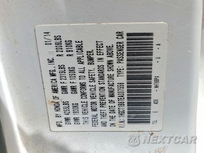 Zdjęcie 12 z 12 samochodu: 2014 HONDA ACCORD EXL VIN:1HGCT1B87EA007558 - miniatura