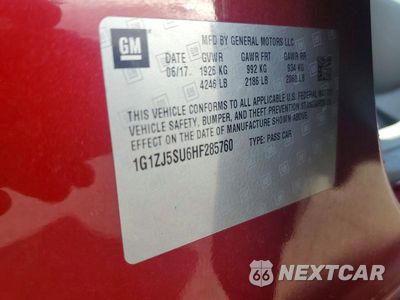Zdjęcie 12 z 12 samochodu: 2017 CHEVROLET MALIBU HYBRID VIN:1G1ZJ5SU6HF285760 - miniatura