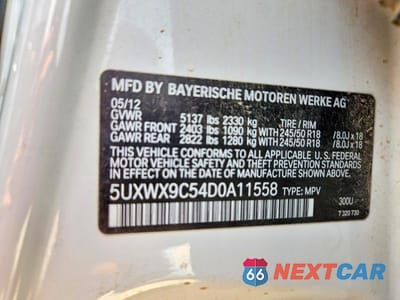 Zdjęcie 13 z 13 samochodu: 2013 BMW X3 XDRIVE28I VIN:5UXWX9C54D0A11558 - miniatura