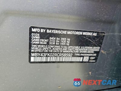 Zdjęcie 12 z 12 samochodu: 2024 BMW I5 M60 VIN:WBY43FK02RCR58592 - miniatura