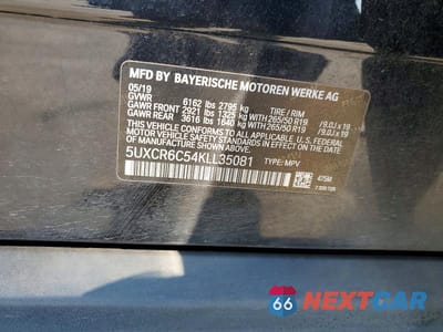Zdjęcie 13 z 13 samochodu: 2019 BMW X5 XDRIVE40I VIN:5UXCR6C54KLL35081 - miniatura