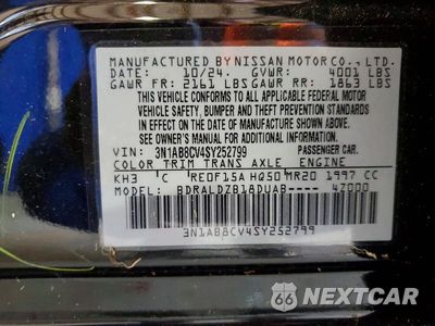Zdjęcie 12 z 12 samochodu: 2025 NISSAN SENTRA SV VIN:3N1AB8CV4SY252799 - miniatura