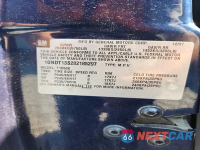 Zdjęcie 13 z 13 samochodu: 2008 CHEVROLET TRAILBLAZER LS VIN:1GNDT13S282185297 - miniatura
