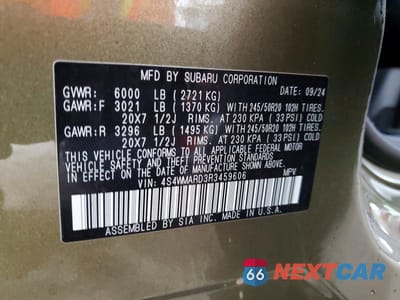 Zdjęcie 13 z 13 samochodu: 2024 SUBARU ASCENT LIMITED VIN:4S4WMARD3R3459606 - miniatura