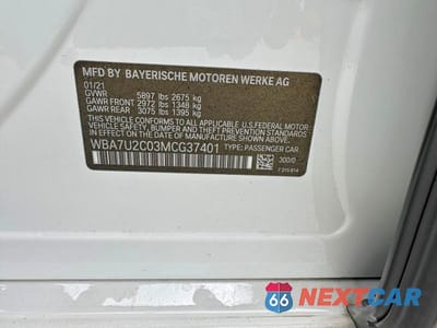 Zdjęcie 10 z 10 samochodu: 2021 BMW 750 XI VIN:WBA7U2C03MCG37401 - miniatura