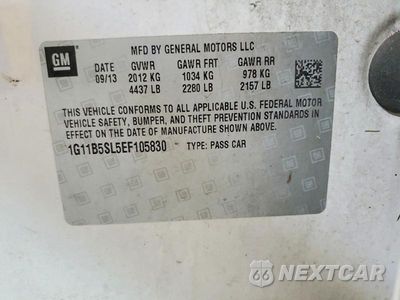 Zdjęcie 12 z 12 samochodu: 2014 CHEVROLET MALIBU LS VIN:1G11B5SL5EF105830 - miniatura