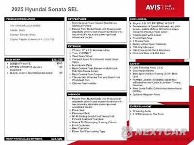 Zdjęcie 12 z 13 samochodu: 2025 HYUNDAI SONATA SEL VIN:KMHL64JA0SA468054 - miniatura