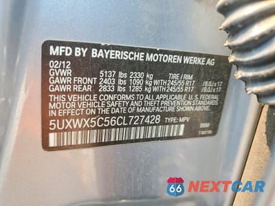 Zdjęcie 13 z 13 samochodu: 2012 BMW X3 XDRIVE28I VIN:5UXWX5C56CL727428 - miniatura
