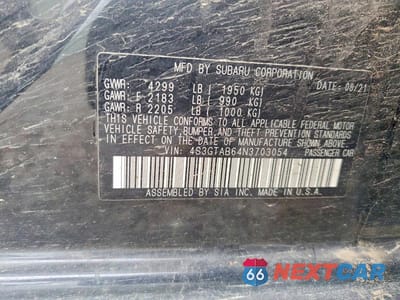 Zdjęcie 12 z 12 samochodu: 2022 SUBARU IMPREZA VIN:4S3GTAB64N3703054 - miniatura