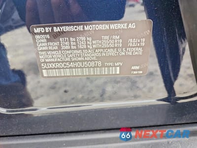 Zdjęcie 12 z 12 samochodu: 2017 BMW X5 XDRIVE35I VIN:5UXKR0C54H0U50878 - miniatura