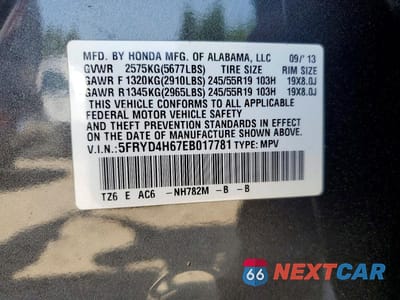 Zdjęcie 13 z 13 samochodu: 2014 ACURA MDX TECHNOLOGY VIN:5FRYD4H67EB017781 - miniatura