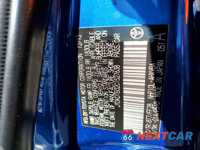 Zdjęcie 12 z 12 samochodu: 2012 TOYOTA PRIUS C TWO VIN:JTDKDTB32C1527638 - miniatura